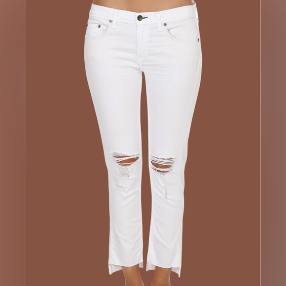 rag & bone Denim - Rag and Bone White Dre Capri Pants - Size 32